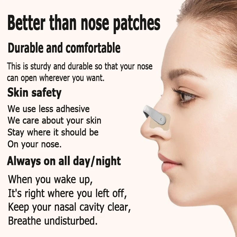 30/60/90pcs Boost Oxygen Intake breathing nasal dilator band breathable magnetic nose strips magnet Anti Snoring Nose StripsSMZH - Image 3