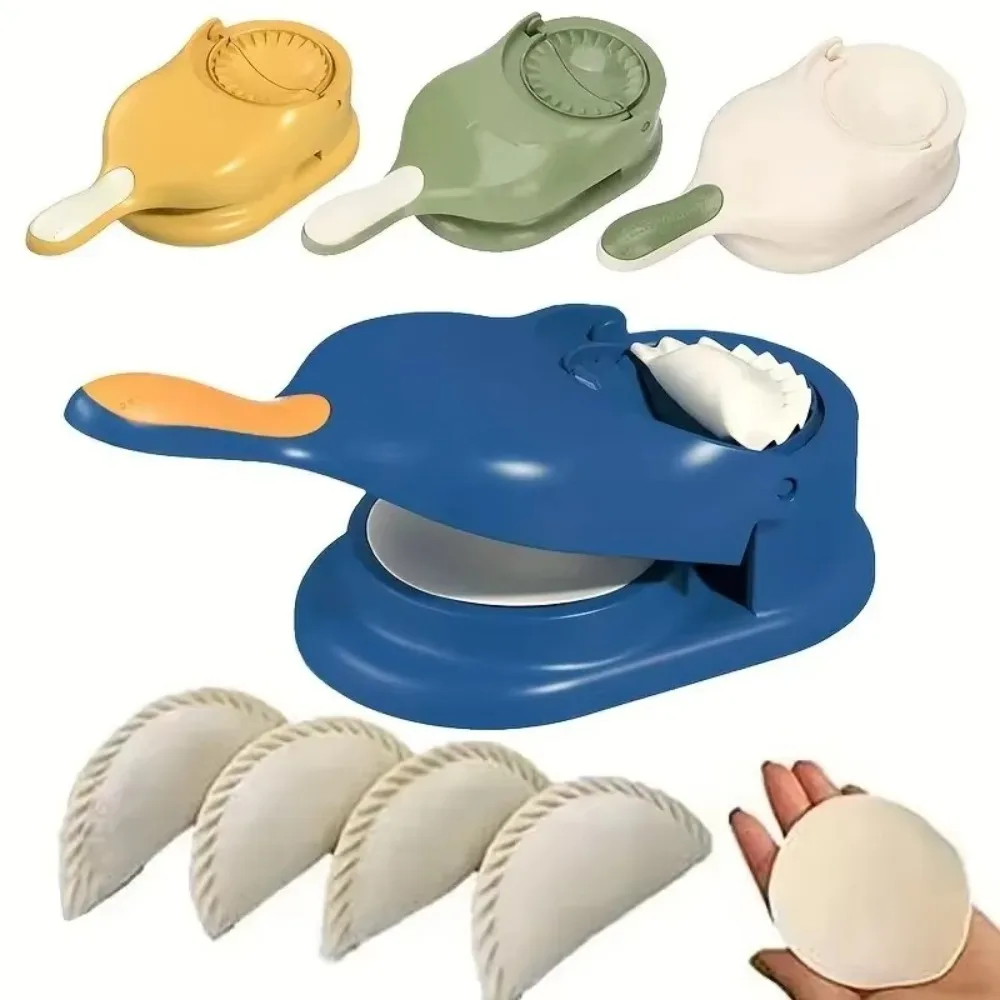 Portable Household Dumpling Skin Maker Manual Anti Slip Handle Dumpling Maker 2 in 1 Durable Dumpling Mold