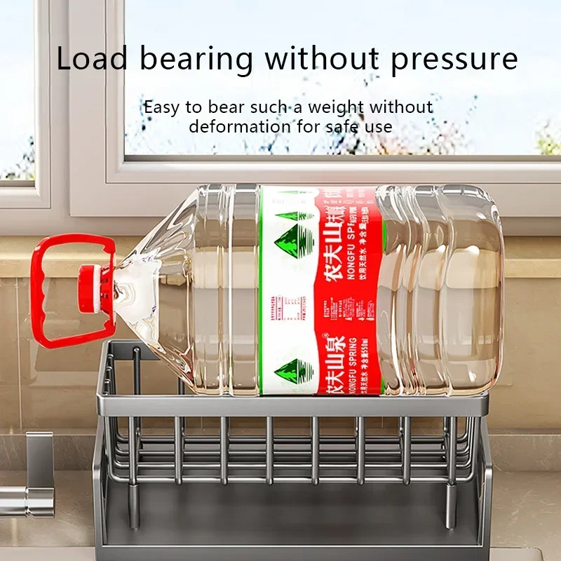 New Kitchen Sponge Rack Drain Water Place Dish Soap Organize Rags Multi Functional Large Capacity Countertop and Store Items - Image 6